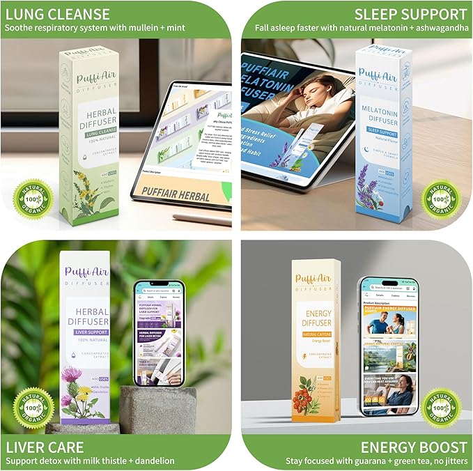 PuffiAir Herbal Diffuser (Pack of 4) BAIT AL JADEED
